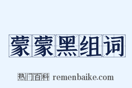 蒙蒙黑组词是什么意思的图片
